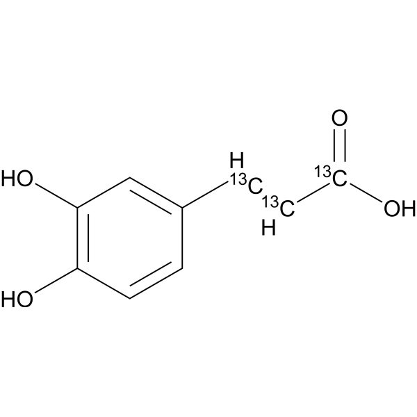 Caffeic acid-<sup>13</sup>C<sub>3</sub> Chemical Structure