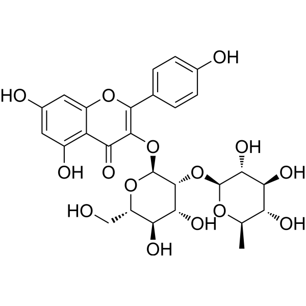 Kaempferol-3-O-glucorhamnoside Chemical Structure