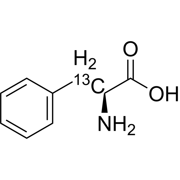 L-Phenylalanine-3-<sup>13</sup>C Chemical Structure