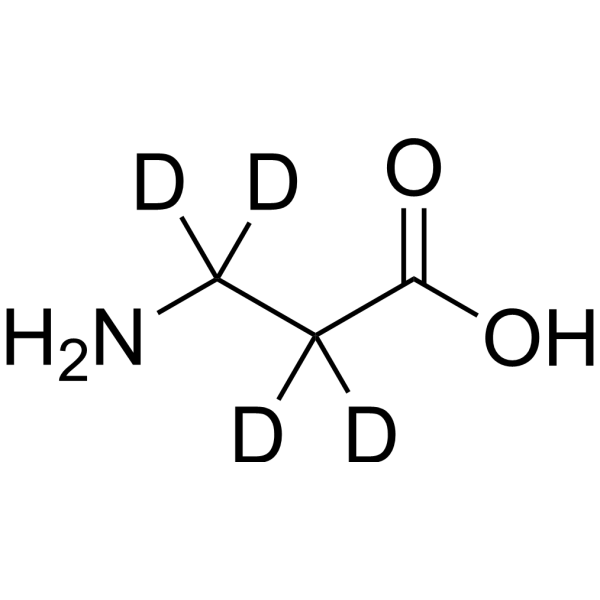 β-Alanine-d<sub>4</sub> Chemical Structure