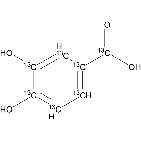 Protocatechuic acid-<sup>13</sup>C<sub>7</sub> Chemical Structure