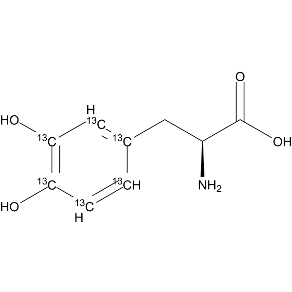 L-DOPA-<sup>13</sup>C<sub>6</sub> Chemical Structure