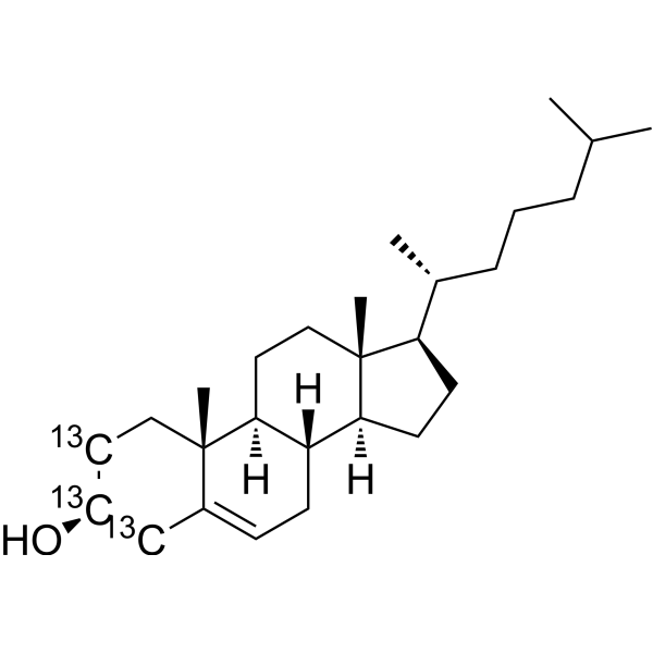 Cholesterol-<sup>13</sup>C<sub>3</sub> Chemical Structure