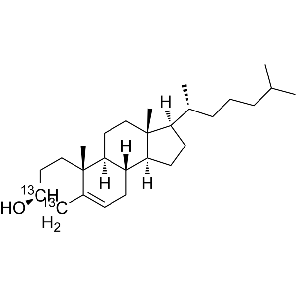 Cholesterol-<sup>13</sup>C<sub>2</sub> Chemical Structure