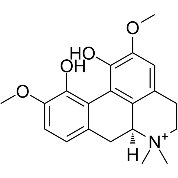 (+)-Magnoflorine Chemical Structure