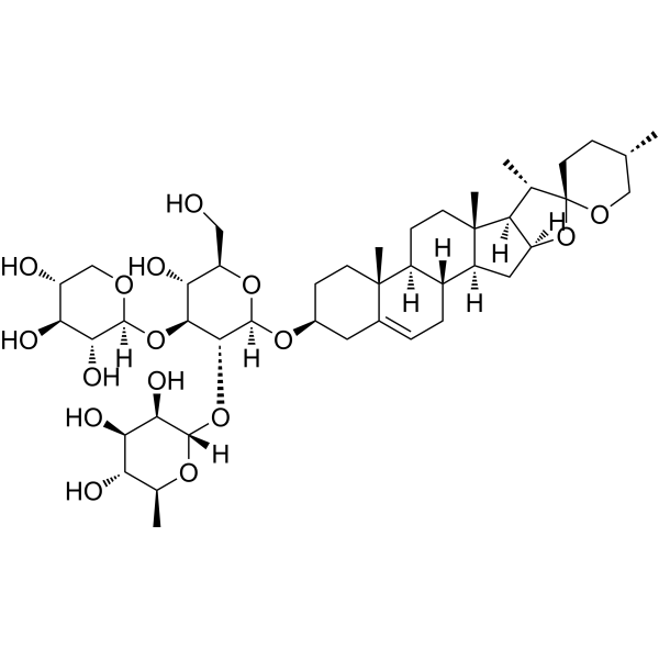 (<em>3</em>β,25S)-Spirost-5-en-<em>3</em>-yl O-<em>6</em>-deoxy-α-L-mannopyranosyl-(1→2)-O-[β-D-xylopyranosyl-(1→<em>3</em>)]-β-D-glucopyranoside
