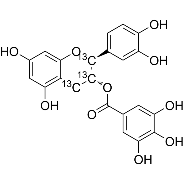 (+/-)-Catechin Gallate-<sup>13</sup>C<sub>3</sub> Chemical Structure