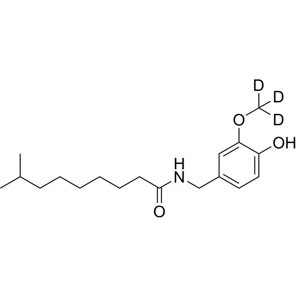 Dihydrocapsaicin-d<sub>3</sub> Chemical Structure