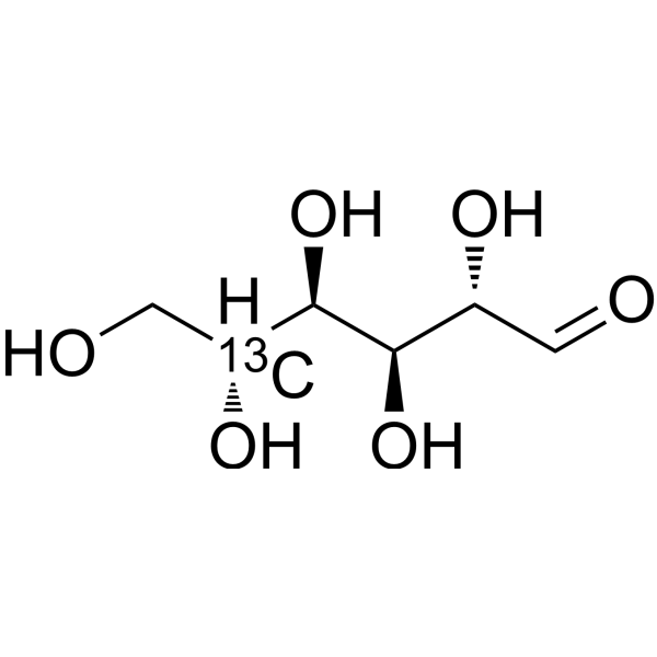D-Mannose-<sup>13</sup>C-4 Chemical Structure