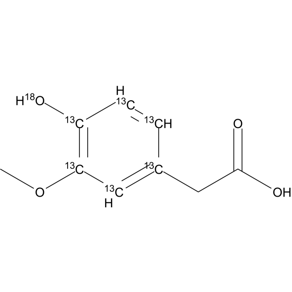 Homovanillic acid-<sup>13</sup>C<sub>6</sub>,<sup>18</sup>O Chemical Structure