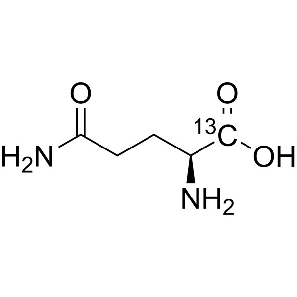 L-Glutamine-1-<sup>13</sup>C Chemical Structure