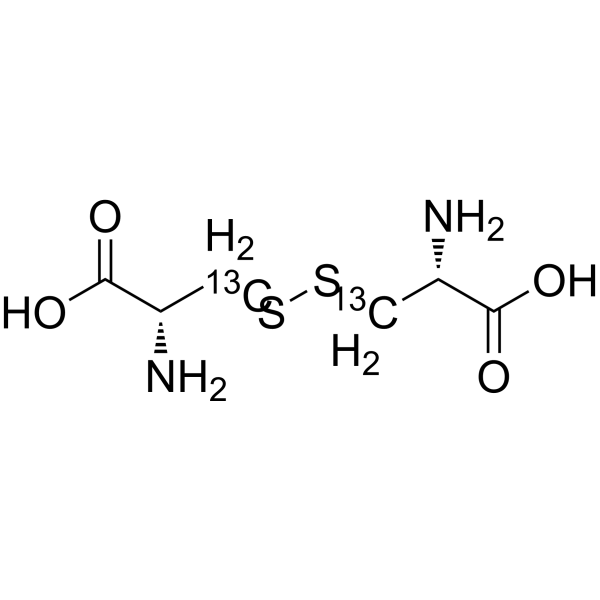L-Cystine-3,3'-<sup>13</sup>C<sub>2</sub> Chemical Structure