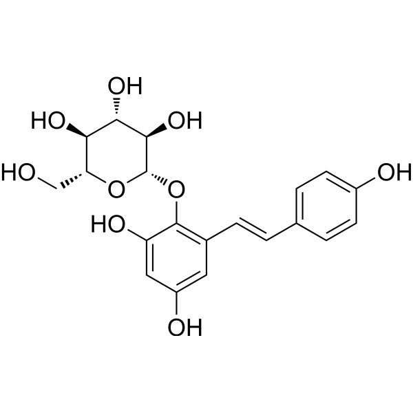 2,3,4',5-Tetrahydroxystilbene 2-O-β-D-glucoside Chemical Structure