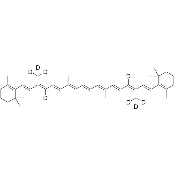 β-Carotene-d<sub>8</sub> Chemical Structure
