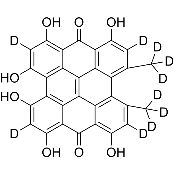 Hypericin-d<sub>10</sub> Chemical Structure