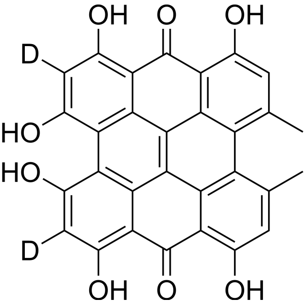 Hypericin-d<sub>2</sub> Chemical Structure