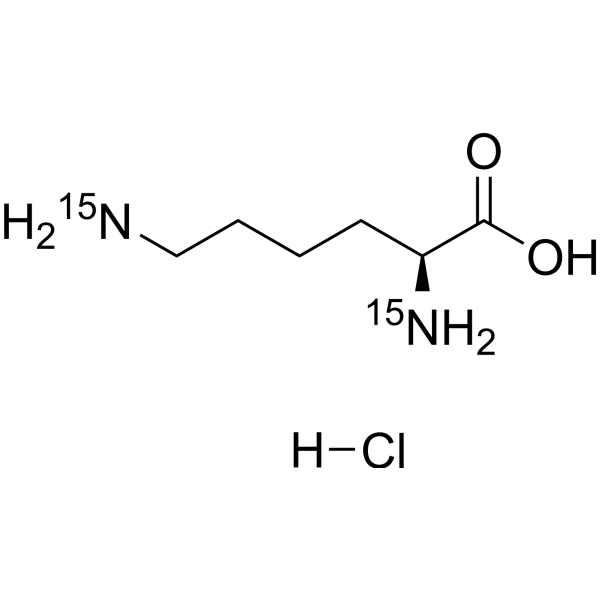 L-Lysine-<sup>15</sup>N<sub>2</sub> hydrochloride Chemical Structure