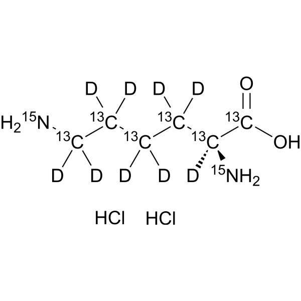 L-Lysine-<sup>13</sup>C<sub>6</sub>,<sup>15</sup>N<sub>2</sub>,d<sub>9</sub> dihydrochloride Chemical Structure