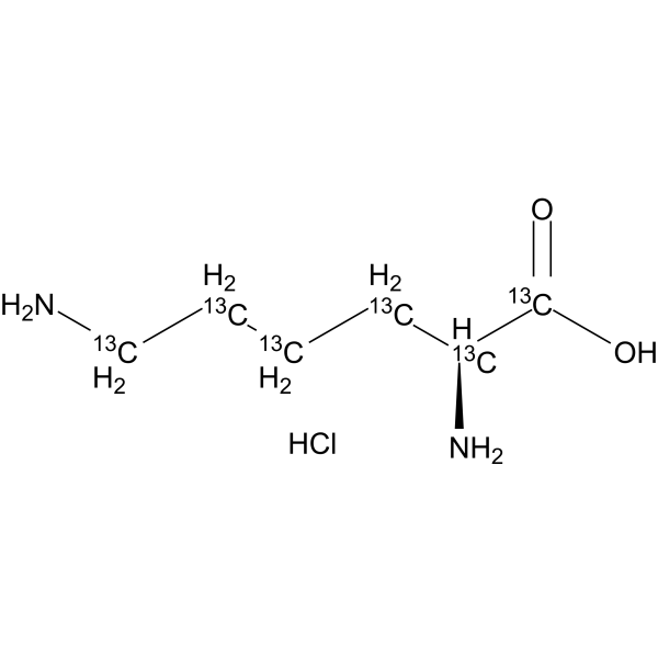 L-Lysine-<sup>13</sup>C<sub>6</sub> hydrochloride Chemical Structure