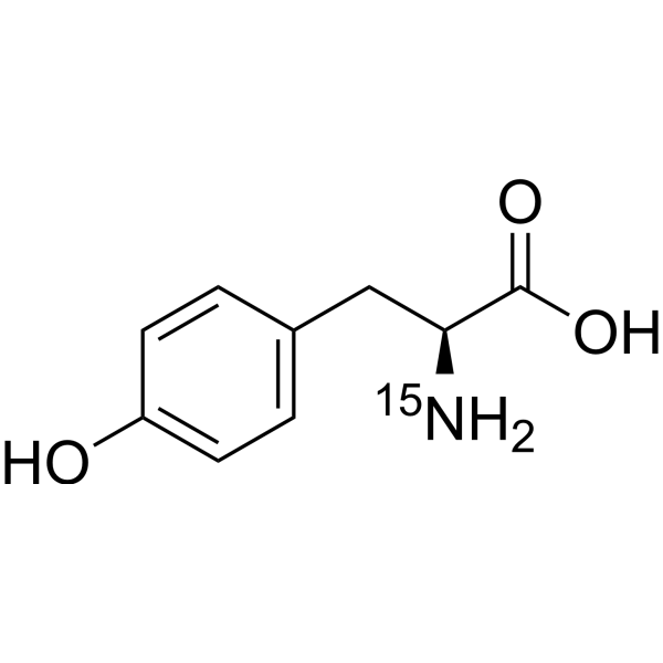 L-Tyrosine-<sup>15</sup>N Chemical Structure