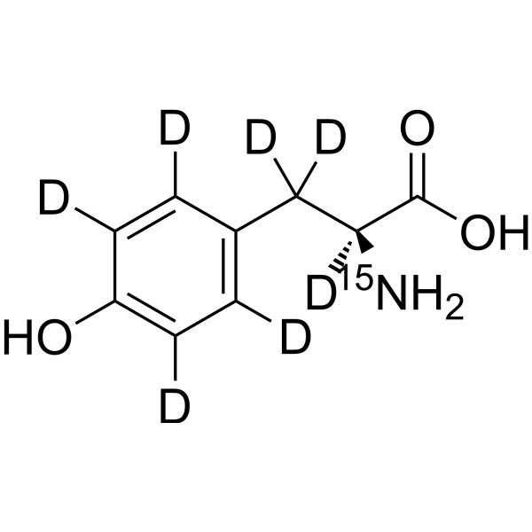 L-Tyrosine-<sup>15</sup>N,d<sub>7</sub> Chemical Structure