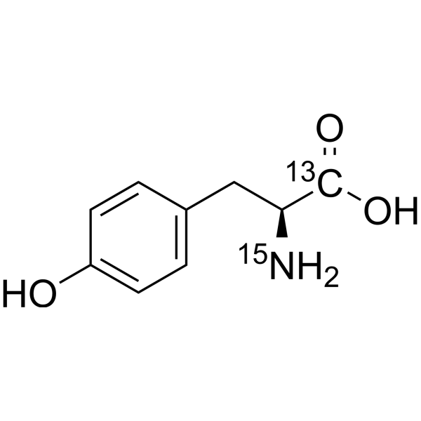 L-Tyrosine-<sup>13</sup>C,<sup>15</sup>N Chemical Structure