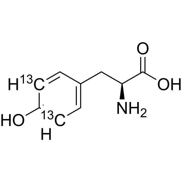 L-Tyrosine-3,5-<sup>13</sup>C<sub>2</sub> Chemical Structure