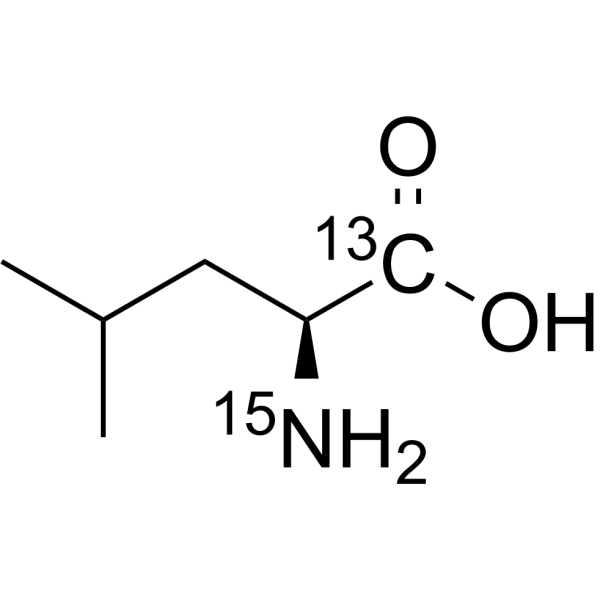 L-Leucine-1-<sup>13</sup>C,<sup>15</sup>N Chemical Structure
