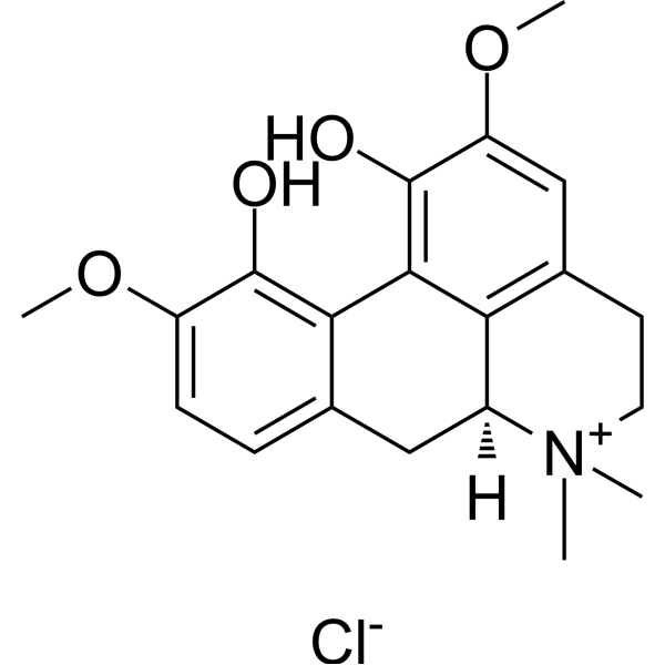 (+)-Magnoflorine chloride Chemical Structure