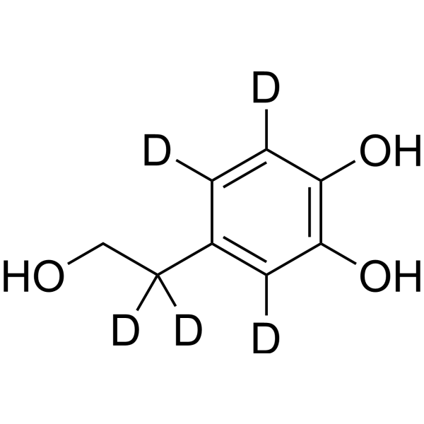 Hydroxytyrosol-d<sub>5</sub> Chemical Structure