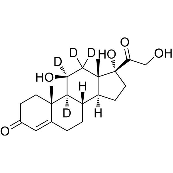 Hydrocortisone-d<sub>4</sub> Chemical Structure