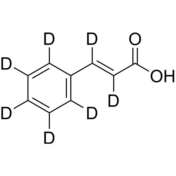 trans-Cinnamic acid-d<sub>7</sub> Chemical Structure