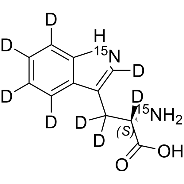 L-Tryptophan-<sup>15</sup>N<sub>2</sub>,d<sub>8</sub> Chemical Structure
