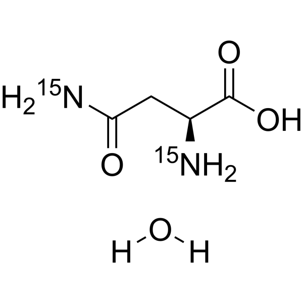 L-Asparagine-<sup>15</sup>N<sub>2</sub> monohydrate Chemical Structure