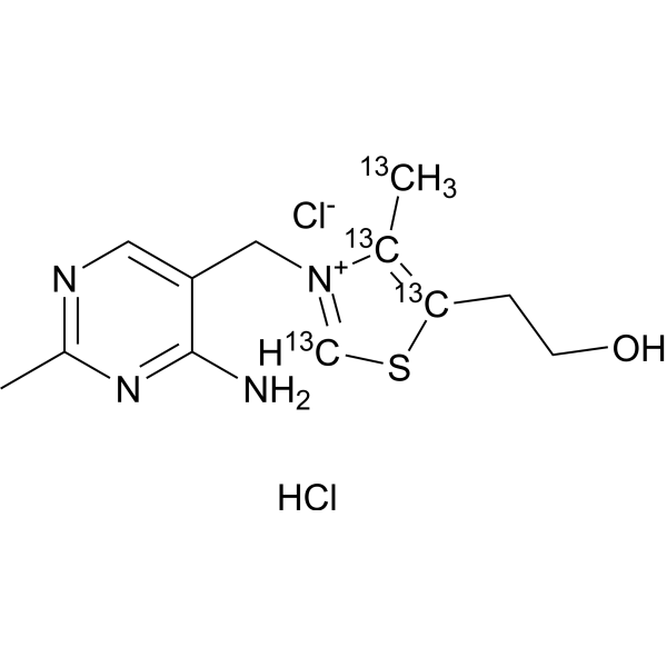 Thiamine monochloride-<sup>13</sup>C<sub>4</sub> hydrochloride Chemical Structure