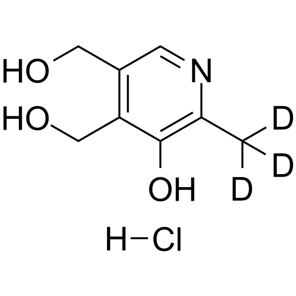 Pyridoxine-d<sub>3</sub> hydrochloride Chemical Structure