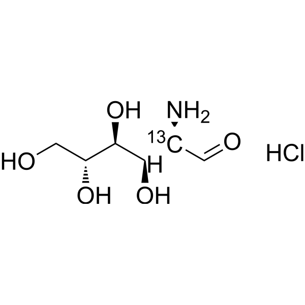 Glucosamine-2-<sup>13</sup>C hydrochloride Chemical Structure