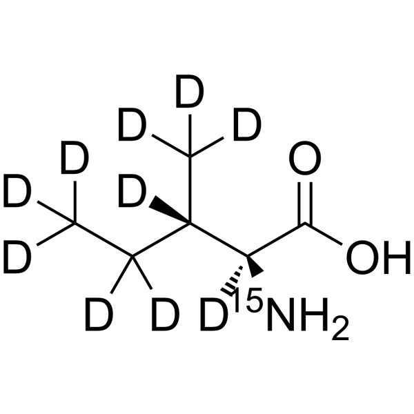 L-Isoleucine-<sup>15</sup>N,d<sub>10</sub> Chemical Structure