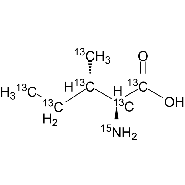 L-Isoleucine-<sup>13</sup>C<sub>6</sub>,<sup>15</sup>N Chemical Structure