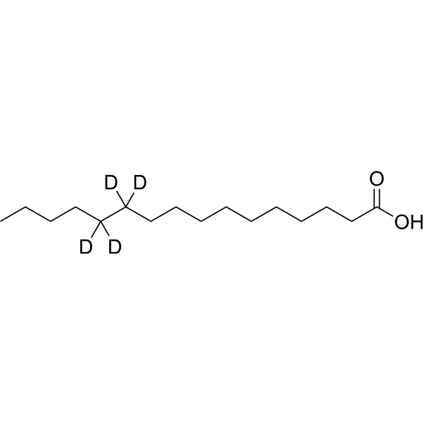 Palmitic acid-d<sub>4</sub>-2 Chemical Structure