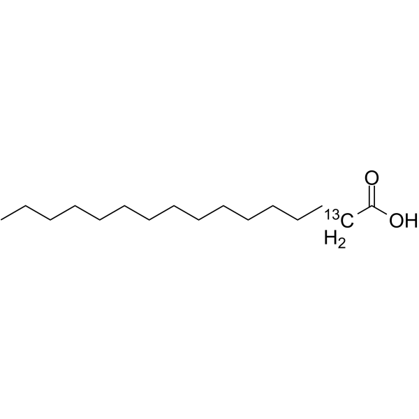 Palmitic acid-<sup>13</sup>C Chemical Structure