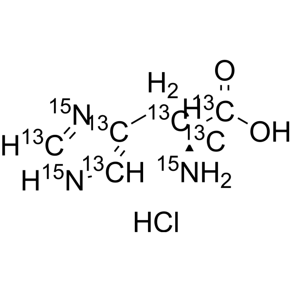 L-Histidine-<em>13</em><em>C</em><em>6</em>,15N<em>3</em> hydrochloride