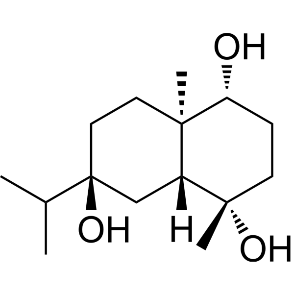1β,4β,7α-Trihydroxyeudesmane Chemical Structure