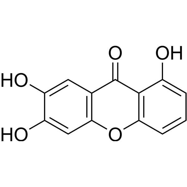 1,6,7-Trihydroxyxanthone Chemical Structure