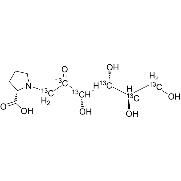 1-Deoxy-1-L-proline-<em>D</em>-fructose-13C6