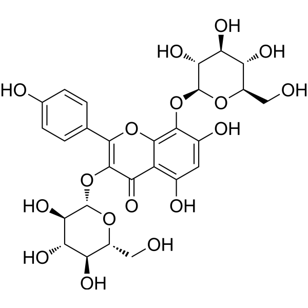 Herbacetin 3,8-O-diglucoside Chemical Structure