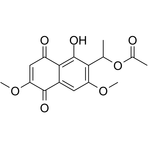 2,7-Dimethoxy-6-(1-acetoxyethyl)juglone Chemical Structure