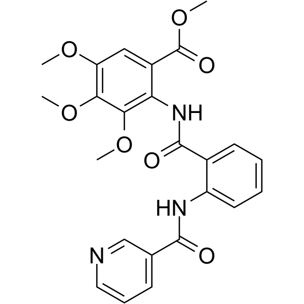 Methyl 3,4,5-trimethoxy-2-(2-(nicotinamido)benzamido)benzoate Chemical Structure