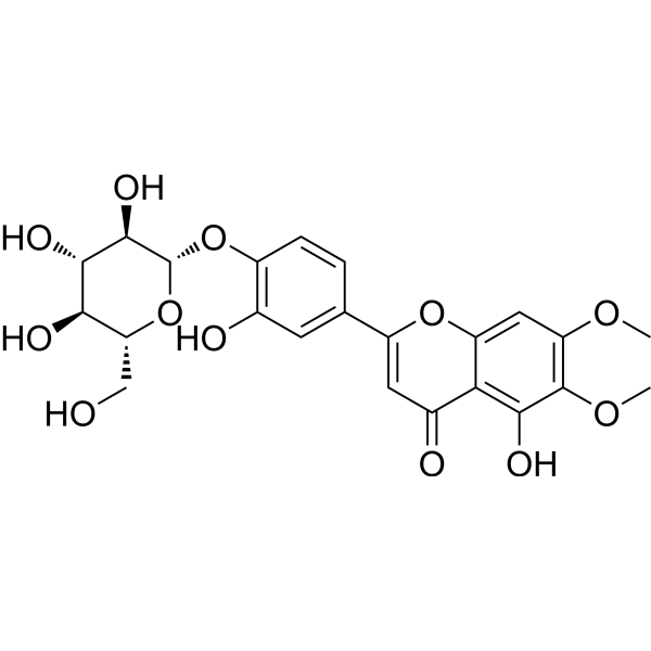 Cirsiliol 4′-glucoside Chemical Structure