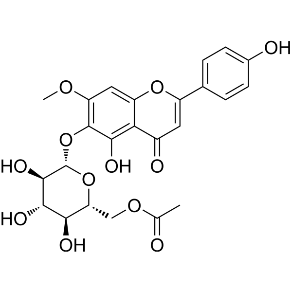 Ladanetin-6-O-β-(6′′-O-acetyl)glucoside Chemical Structure